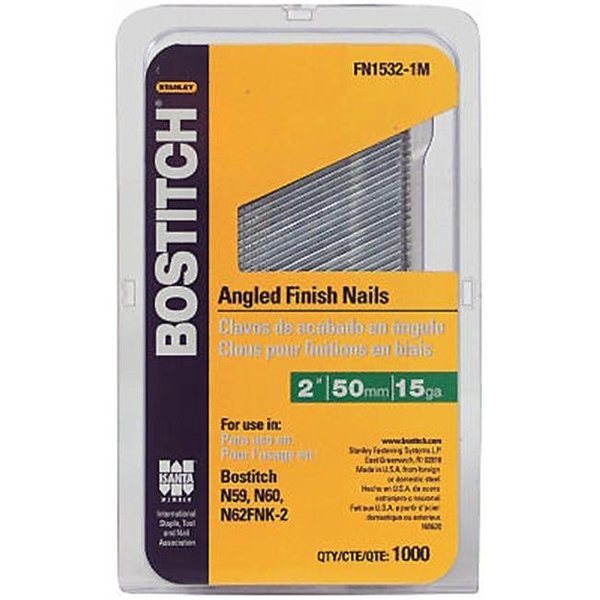 Bostitch Stanley Bostitch FN1532-1M 2 in. Finish Nail; 15 Guage - 1000 Pack 104141